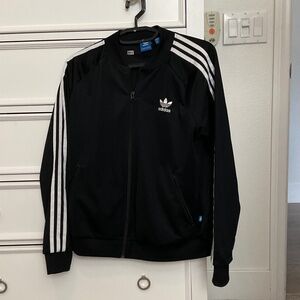 #0402 Black and White Zip Up Size L Brand Adidas